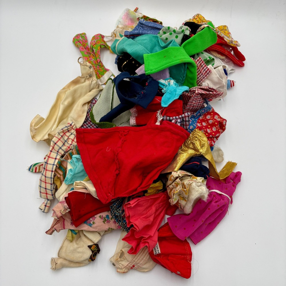 Vintage 1960s 1970s Mattel Barbie Skipper & Clone Doll Clothing Lot Over 1lb